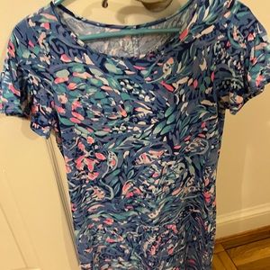 Lilly Pulitzer Marah Shift Dress royal purple wave after wave, size small